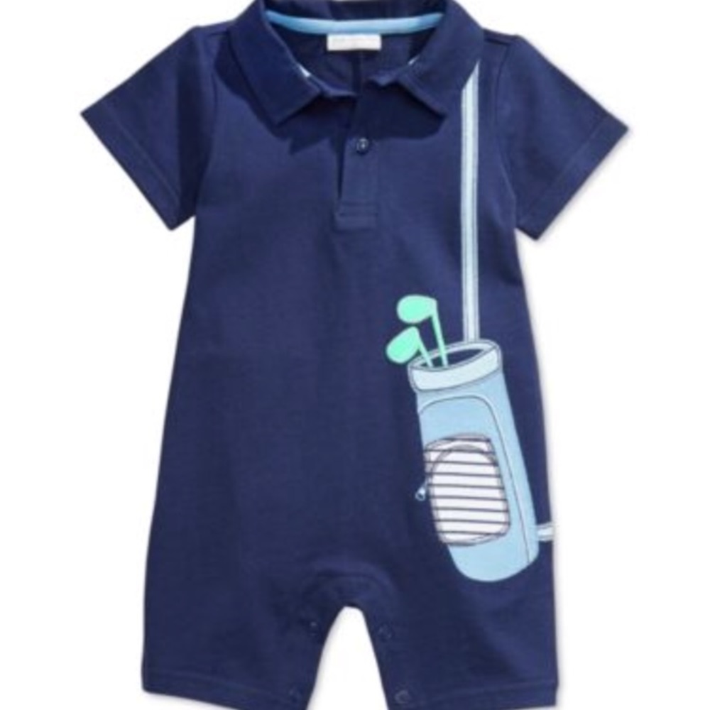 NWT First Impressions boys golf bag sunsuit romper